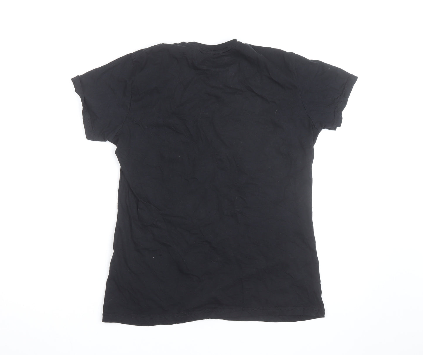 Meniina Womens Black Animal Nature Print T-Shirt Size L