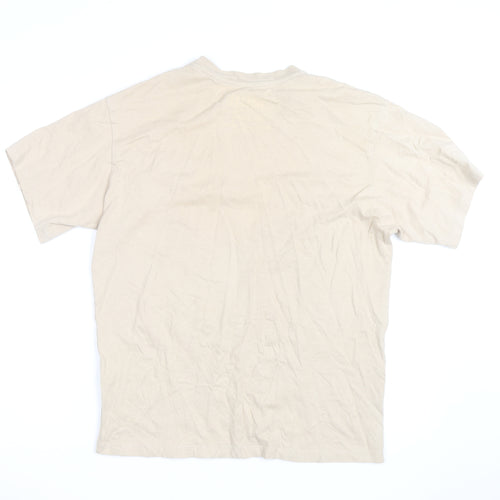 Pull&Bear Men’s Beige Nirvana Band Graphic T-Shirt Size S