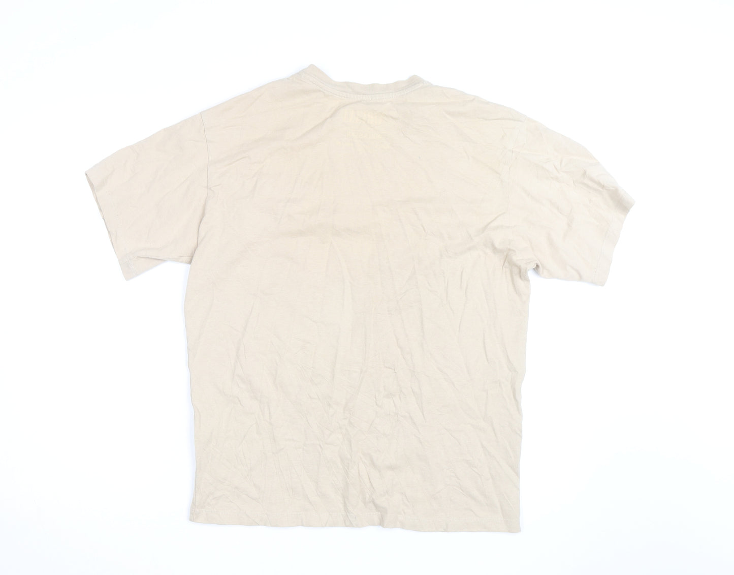 Pull&Bear Men’s Beige Nirvana Band Graphic T-Shirt Size S