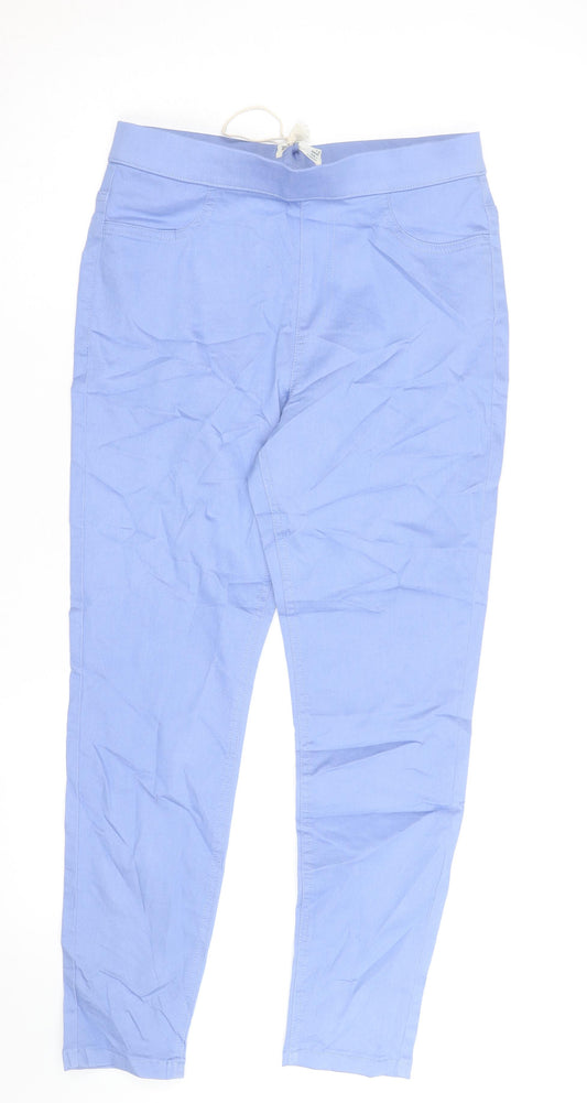 Marks and Spencer Womens Blue Size 12 Slim Jegging Stretch Trousers