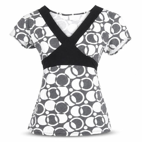 Wallis Petite Women's Black & White Geometric Wrap Blouse Size 12