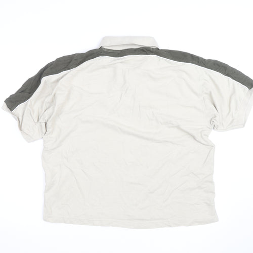 Gola Men’s Beige Colourblock Polo Shirt Size L Short Sleeve Cotton