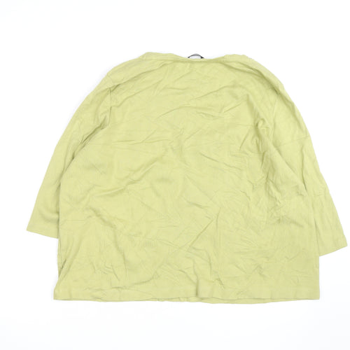 Marks and Spencer Women’s Green Embroidered Tunic Top UK 24 Cotton