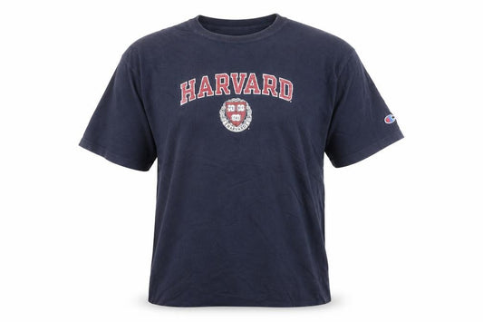 Champion Men's Blue Harvard University Graphic T-Shirt XL