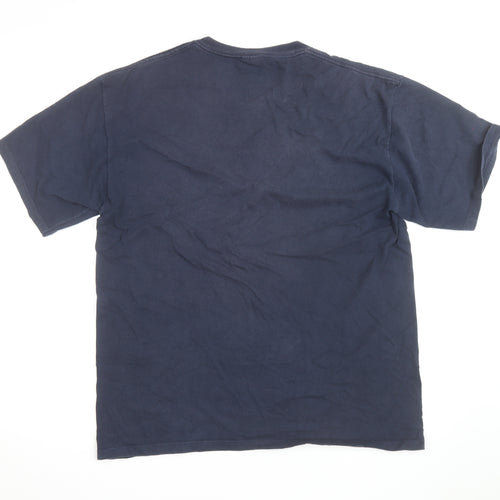 Champion Men's Blue Harvard University Graphic T-Shirt XL