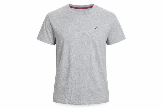 Hollister Men's Grey Cotton Crew Neck T-Shirt Size S Classic Fit