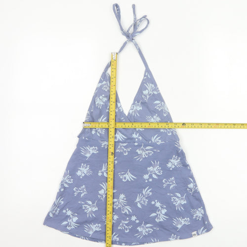 Animal Womens Blue Floral Halter Camisole Tank Top UK 10