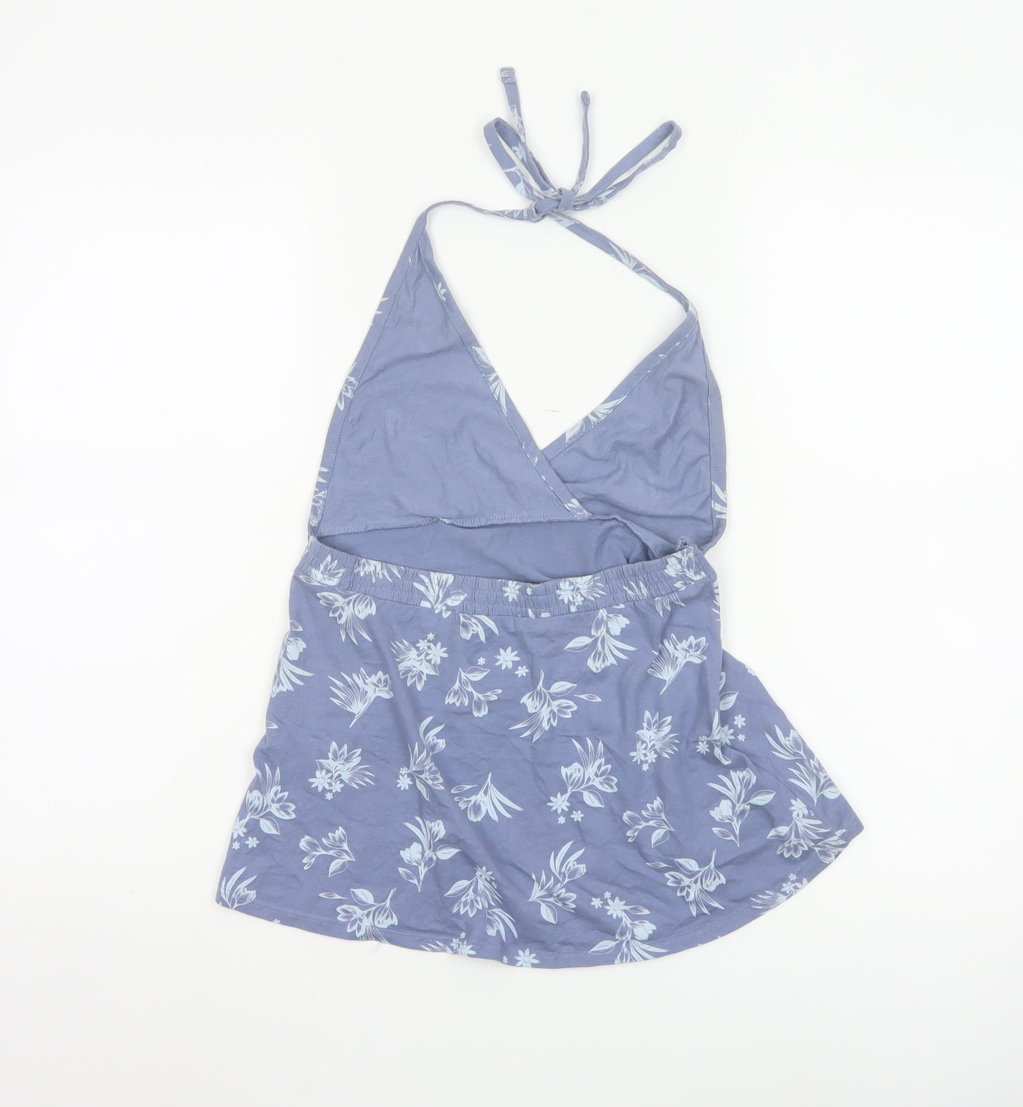 Animal Womens Blue Floral Halter Camisole Tank Top UK 10