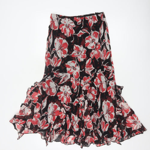 Marks and Spencer Womens Multicoloured Floral Flare Midi Skirt Size 8