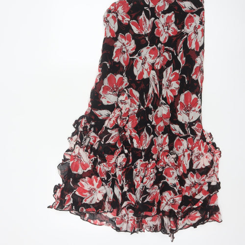 Marks and Spencer Womens Multicoloured Floral Flare Midi Skirt Size 8