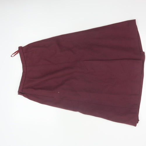 Planet Women’s Red Wool A-Line Midi Skirt Size 8