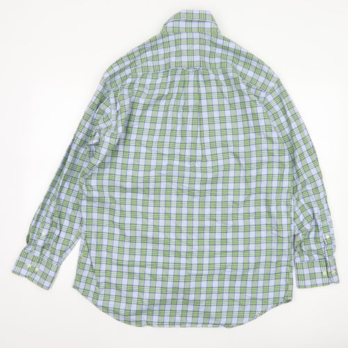 Peter Millar Men's Green Plaid Button-Down Shirt Size M Regular Fit