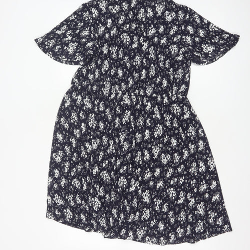 Roman Petite Women’s Blue Floral Fit & Flare Knee Length Dress Size 12