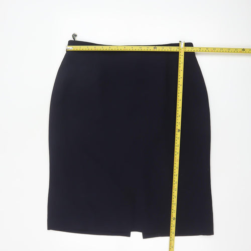 Viyella Women's Black Size 16 Wool Pencil Skirt