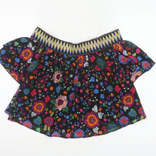 Guess Womens Multicoloured Floral Off Shoulder Boho Blouse XS