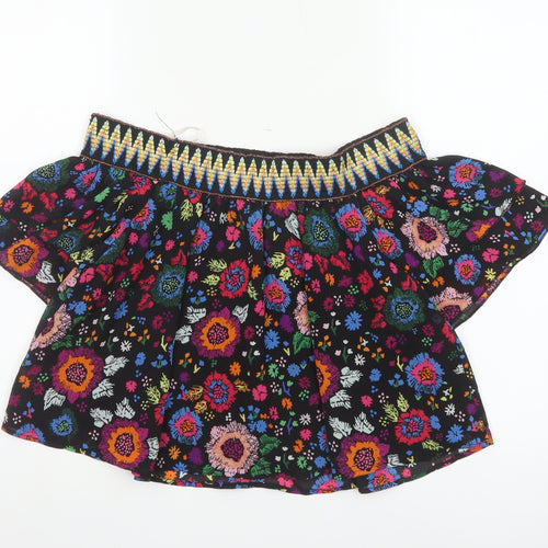 Guess Womens Multicoloured Floral Off Shoulder Boho Blouse XS