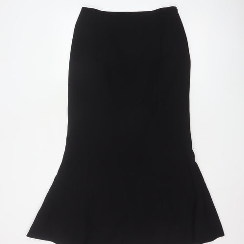 CC Women’s Black Wool Blend Trumpet Midi Skirt Size 10