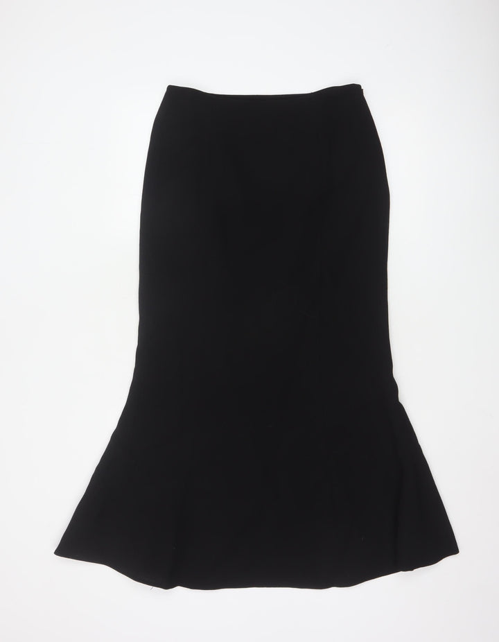 CC Women’s Black Wool Blend Trumpet Midi Skirt Size 10