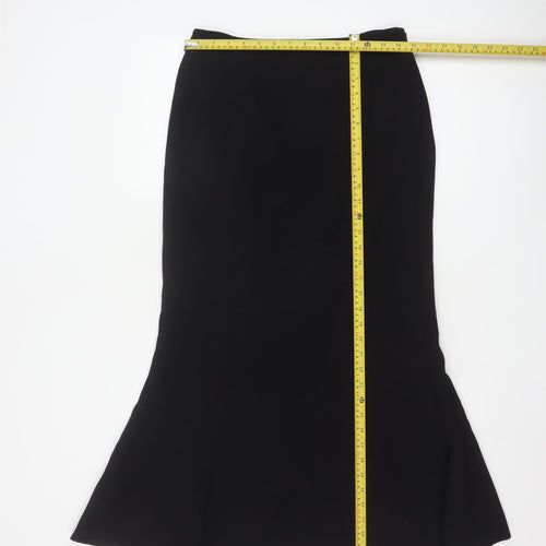 CC Women’s Black Wool Blend Trumpet Midi Skirt Size 10