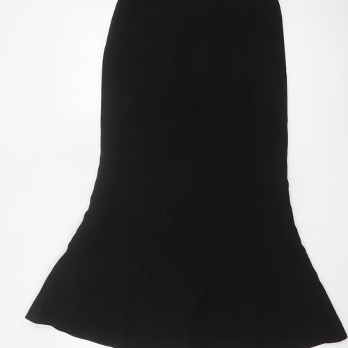 CC Women’s Black Wool Blend Trumpet Midi Skirt Size 10