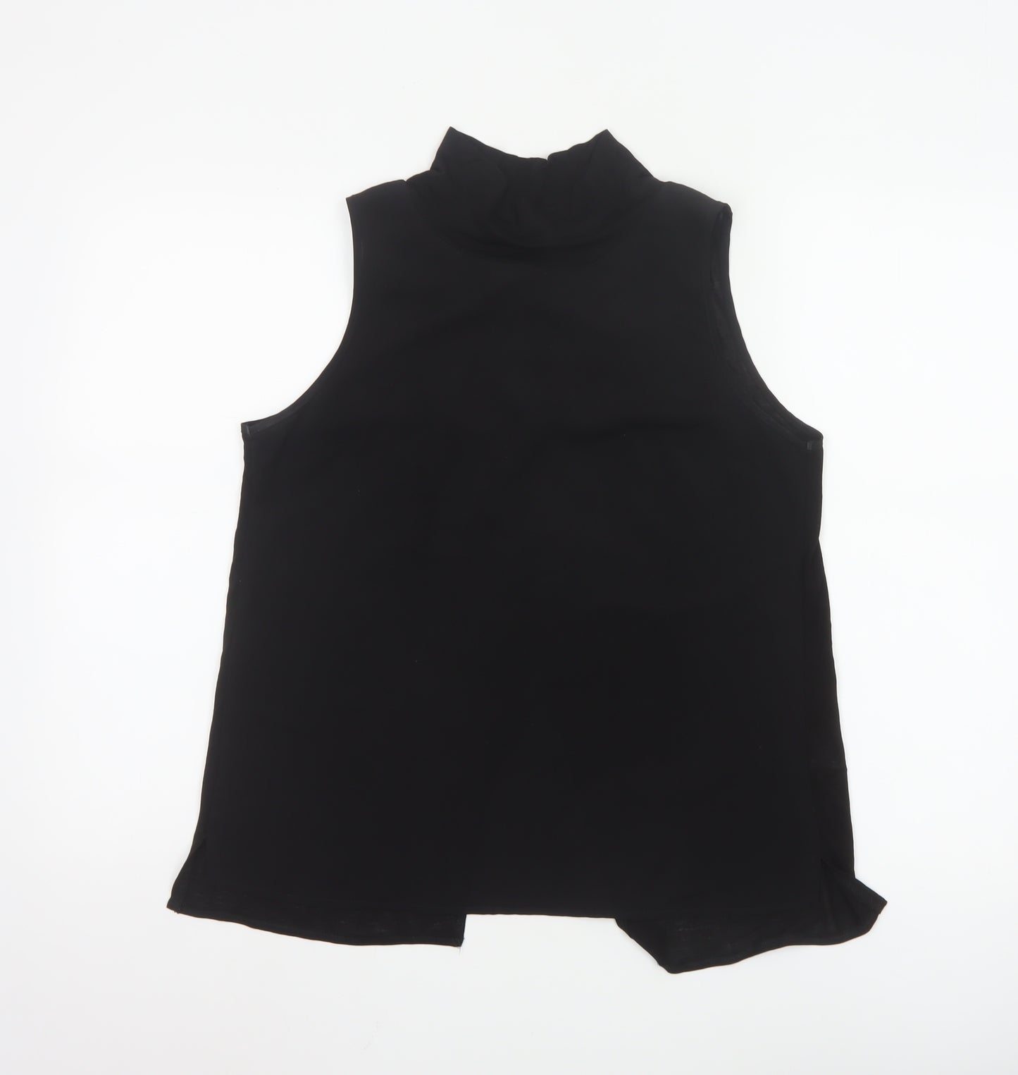 French Connection Women's Black Sleeveless Wrap Blouse Size S