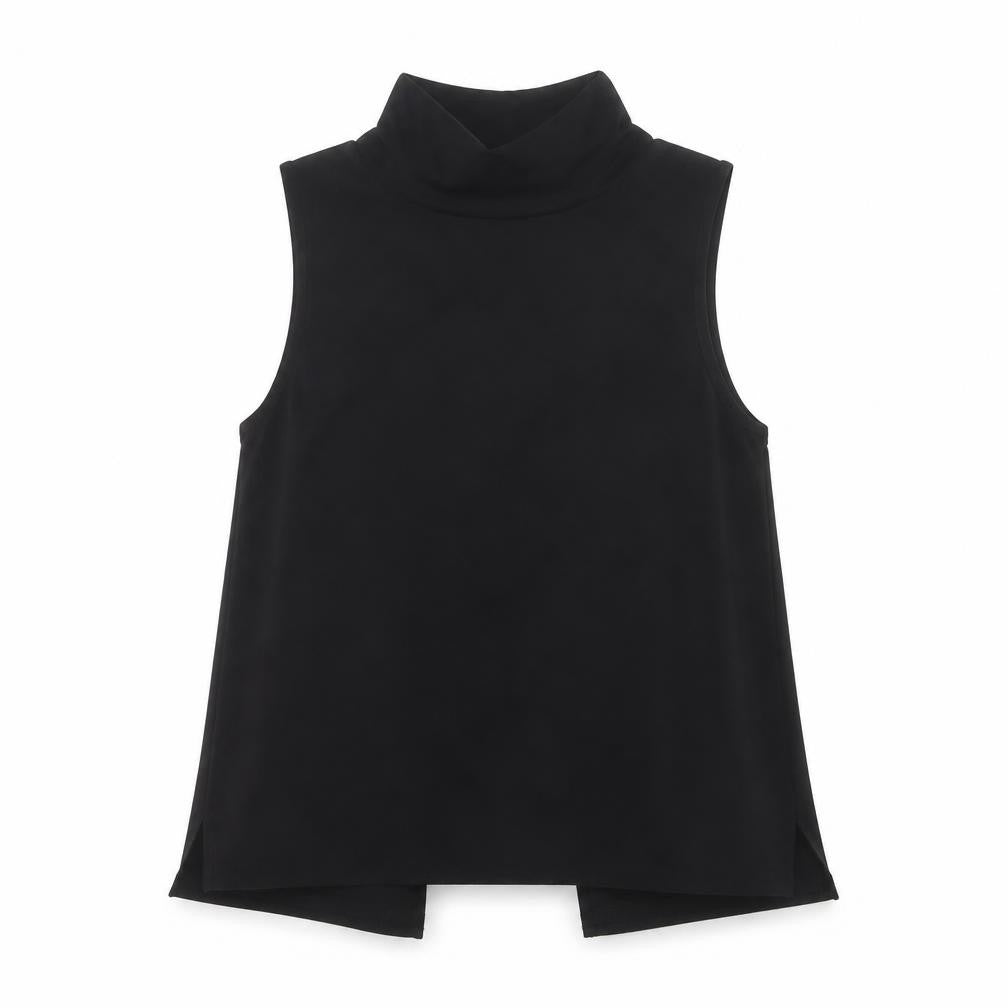 French Connection Women's Black Sleeveless Wrap Blouse Size S