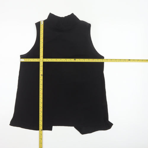 French Connection Women's Black Sleeveless Wrap Blouse Size S