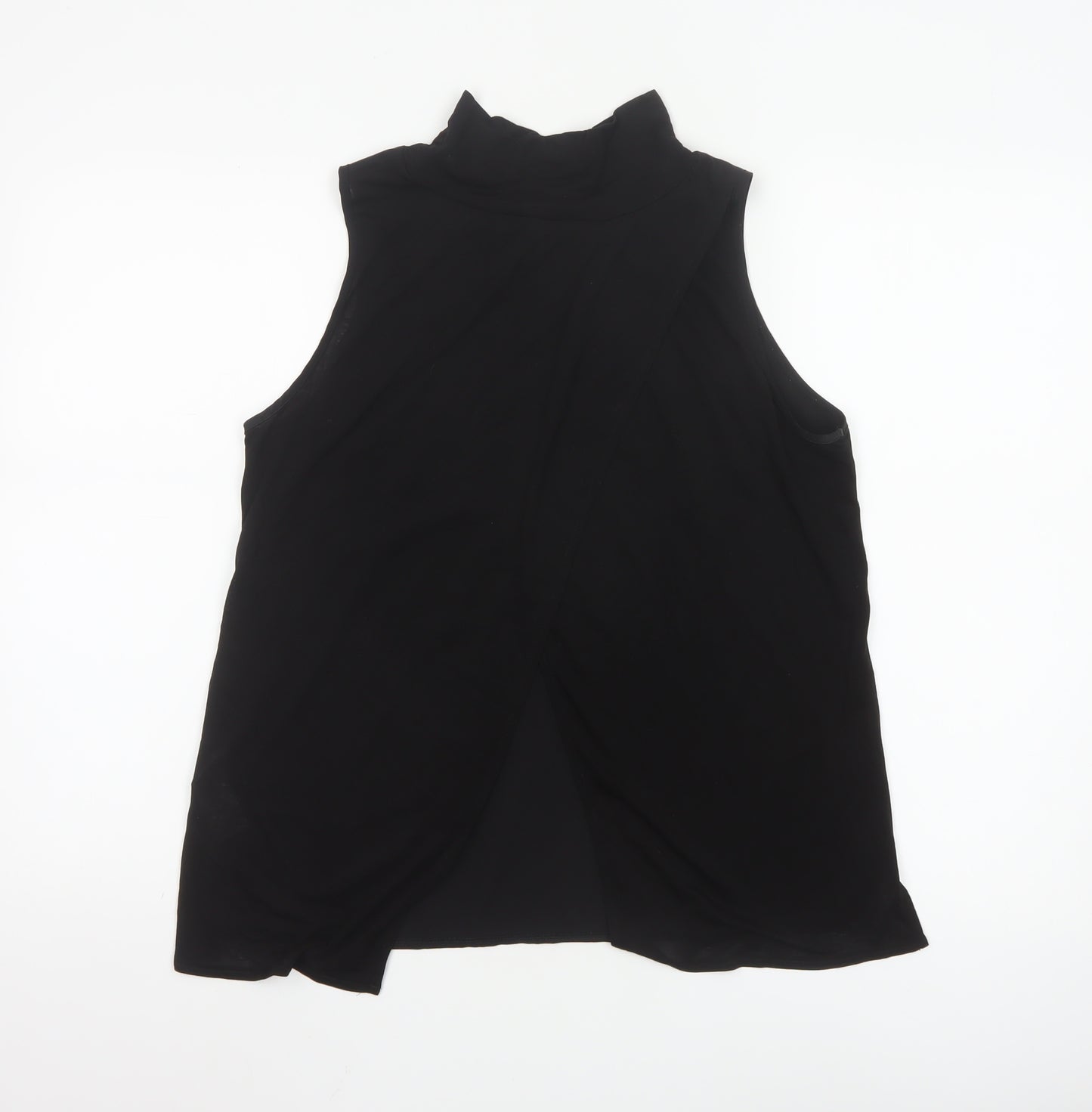 French Connection Women's Black Sleeveless Wrap Blouse Size S