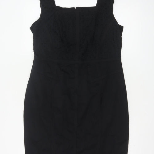 Marks and Spencer Women’s Black Cotton Sheath Dress UK 16