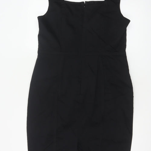 Marks and Spencer Women’s Black Cotton Sheath Dress UK 16