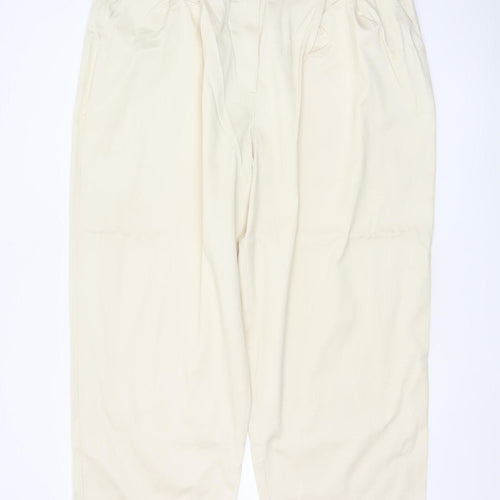 Marks and Spencer Women Beige Size 22 Regular Pleated Trousers