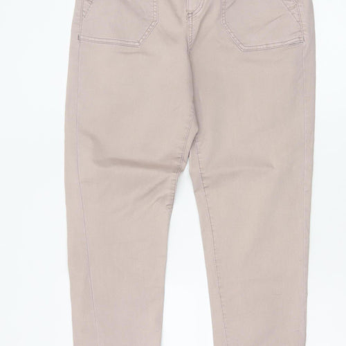 Marks and Spencer Women Beige Jogger Trousers Size 12 Regular