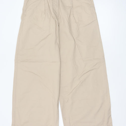 Marks and Spencer Womens Beige Chino Trousers Size 10 Short