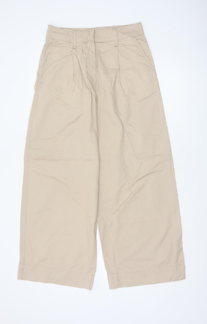 Marks and Spencer Womens Beige Chino Trousers Size 10 Short