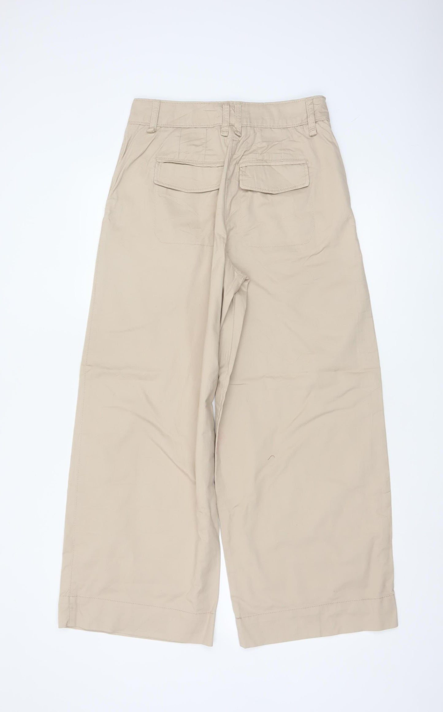 Marks and Spencer Womens Beige Chino Trousers Size 10 Short