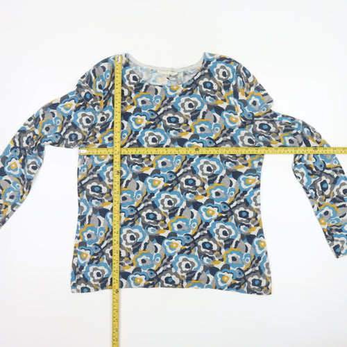 Seasalt Cornwall Women's Multicoloured Floral Cotton Wool Jumper Size 14
