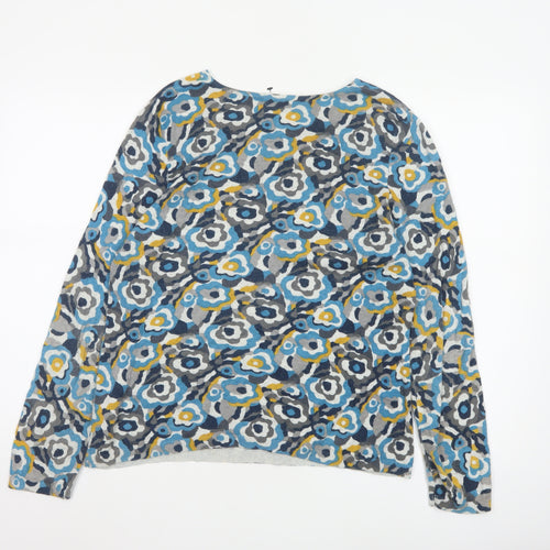 Seasalt Cornwall Women's Multicoloured Floral Cotton Wool Jumper Size 14