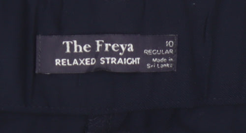 Marks and Spencer Women’s Blue Size 10 The Freya Relaxed Straight Trousers