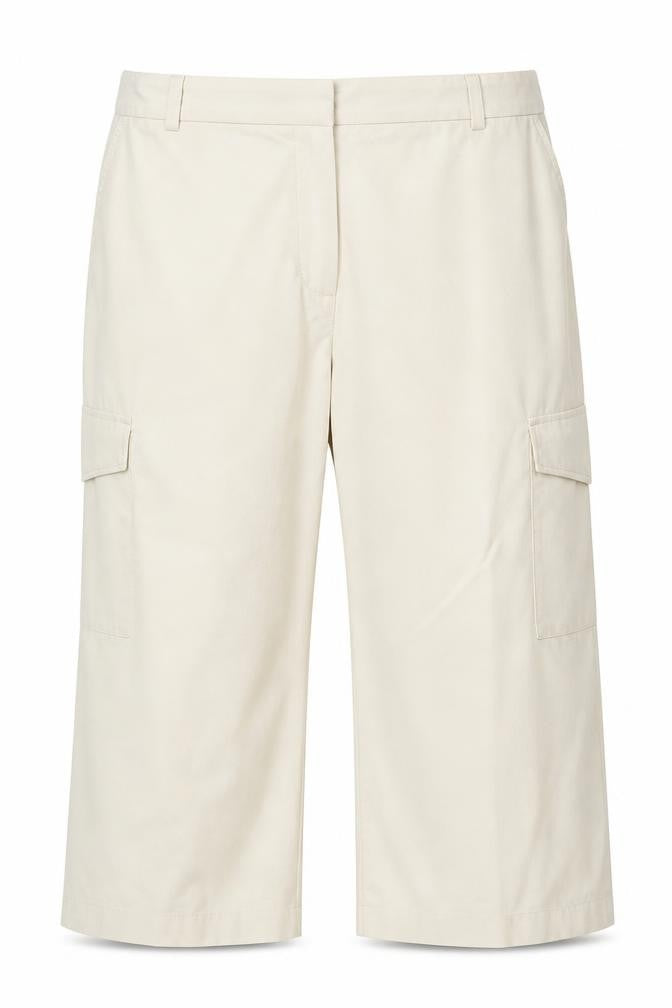 Front view of Marks & Spencer Women Beige Cargo Trousers, size 22, Regular Fit