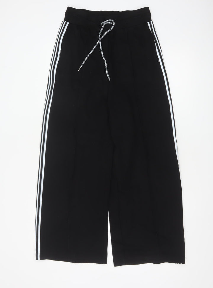 Marks and Spencer Women's Black Size 8 Wide Leg Jogger Trousers