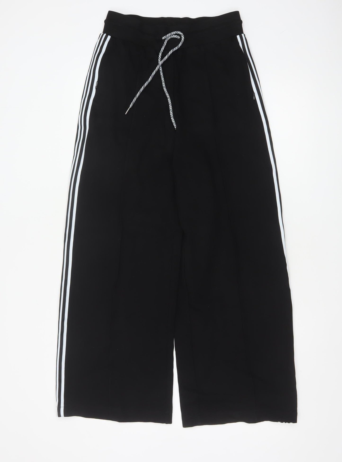 Marks and Spencer Women's Black Size 8 Wide Leg Jogger Trousers