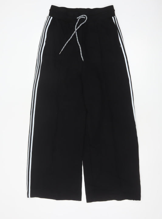 Marks and Spencer Women's Black Size 8 Wide Leg Jogger Trousers