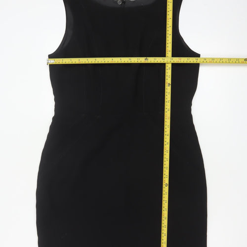 Marks and Spencer Women’s Black Sheath Dress Size 14 Sleeveless Workwear