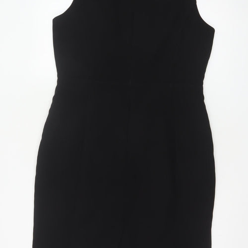 Marks and Spencer Women’s Black Sheath Dress Size 14 Sleeveless Workwear