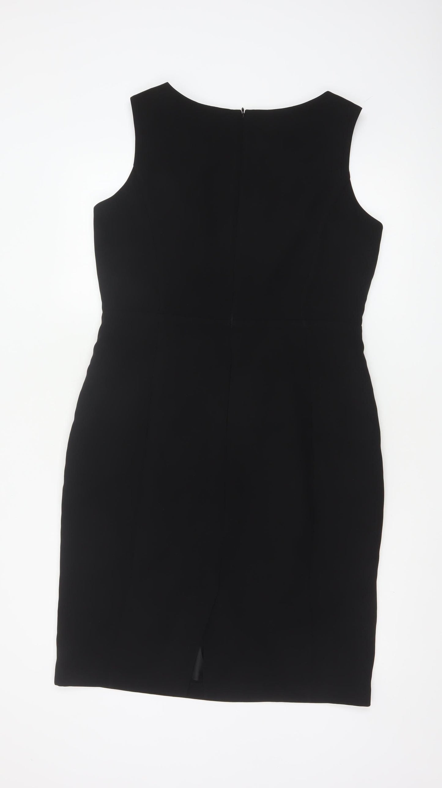 Marks and Spencer Women’s Black Sheath Dress Size 14 Sleeveless Workwear