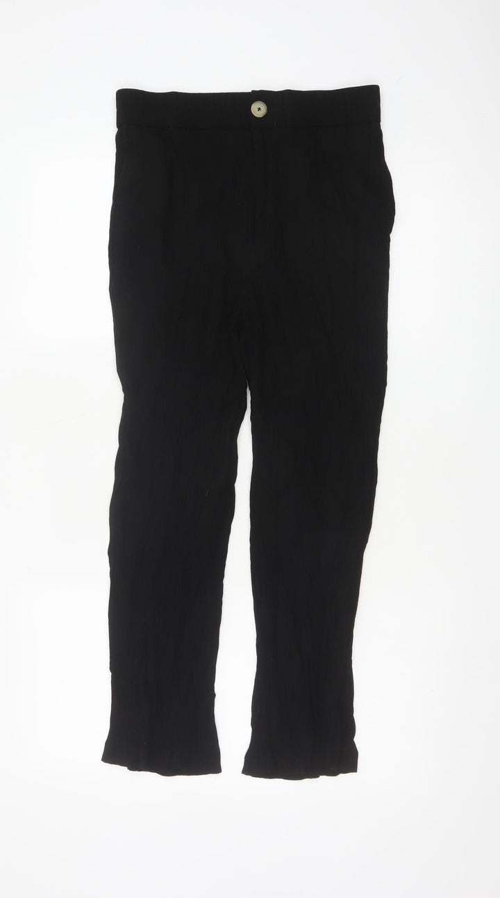 Stradivarius Women's Black Straight Leg Trousers Size S