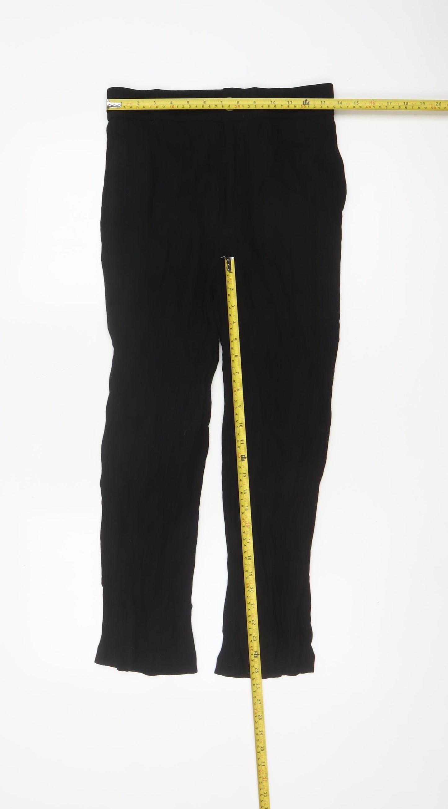 Stradivarius Women's Black Straight Leg Trousers Size S