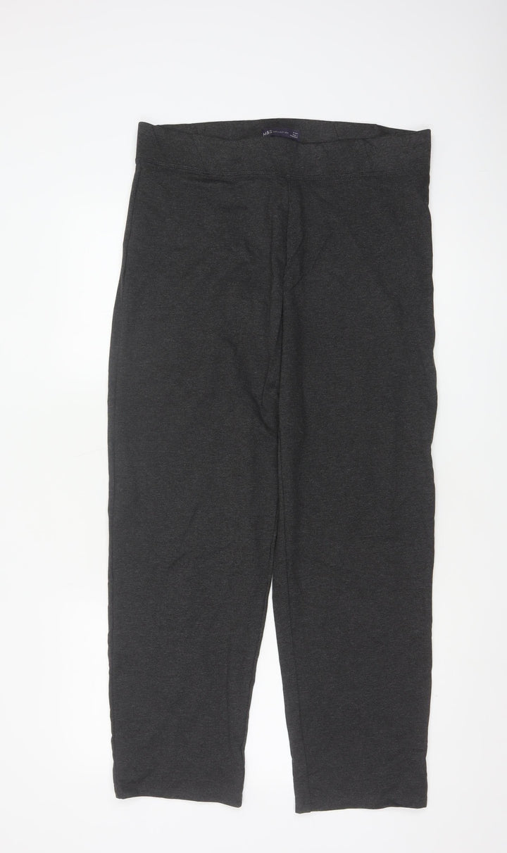 Marks and Spencer Women Grey Size 16 Short Leggings Trousers