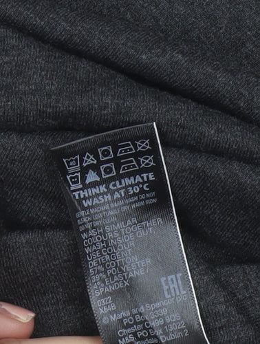 Marks and Spencer Women Grey Size 16 Short Leggings Trousers