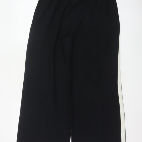 Marks and Spencer Women Black Wide-Leg Trousers Size 12 Short